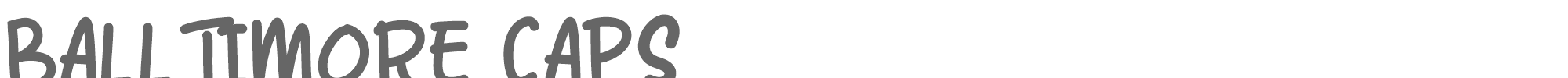 Sample characters Balltimore Font
